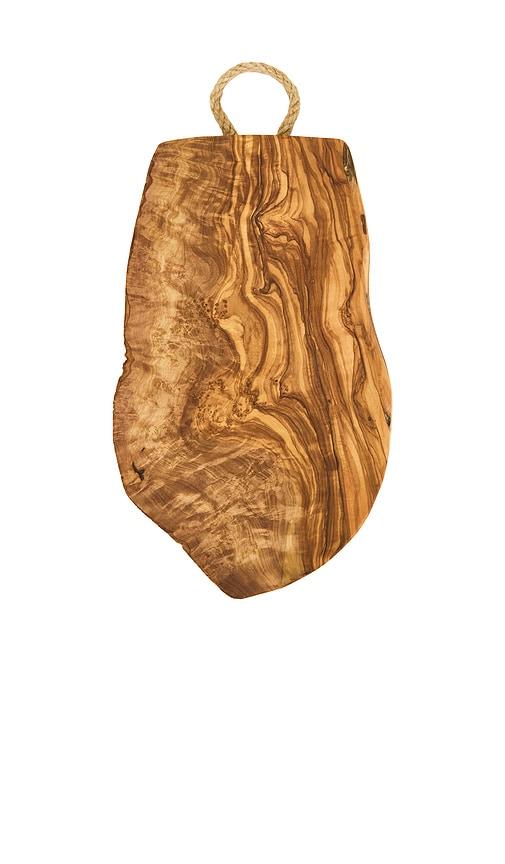 Verve Culture Olivewood Charcuterie Board With Rope Handle in Brown by VERVE CULTURE