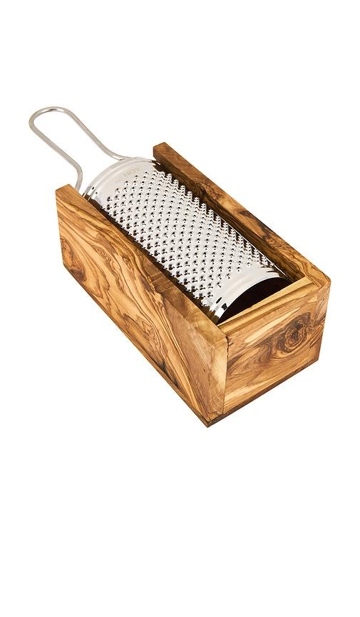 Verve Culture Olivewood Parmesan Cheese Box Grater in Brown by VERVE CULTURE
