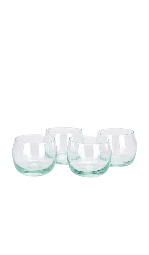 Verve Culture Set Of 4 Stemless Wine Goblets in White by VERVE CULTURE