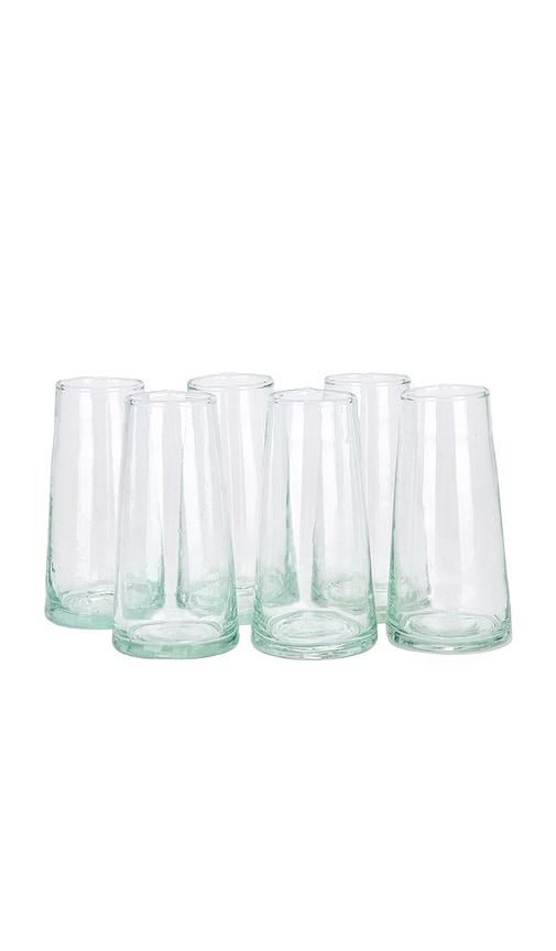 Verve Culture Set Of 6 Champagne Glass in White by VERVE CULTURE