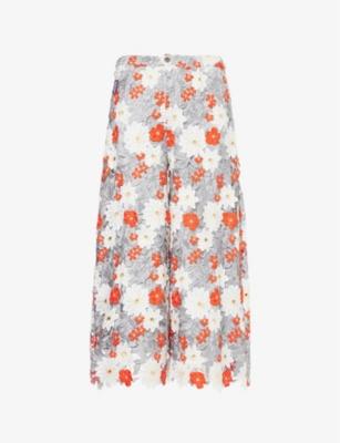 Ashen Petal Floral-lace Woven Trousers by VERYRARE