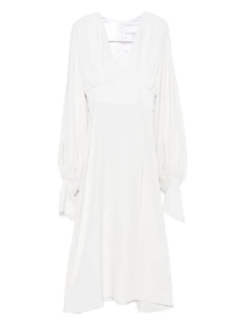 Venice V-neck midi dress by VESTIAIRE D'UN OISEAU LIBRE