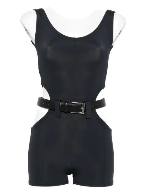 cut-out belted playsuit by VESTIAIRE D'UN OISEAU LIBRE
