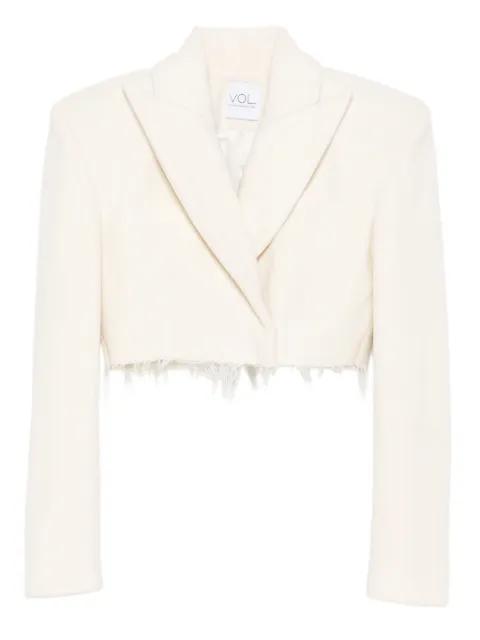 frayed-hem jacket by VESTIAIRE D'UN OISEAU LIBRE