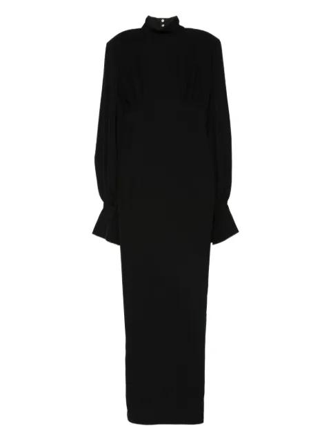 high-neck bell-sleeve maxi dress by VESTIAIRE D'UN OISEAU LIBRE
