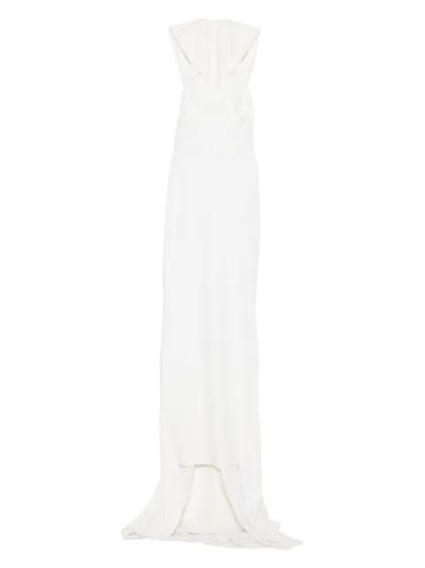 hoodied sleeveless gown by VESTIAIRE D'UN OISEAU LIBRE