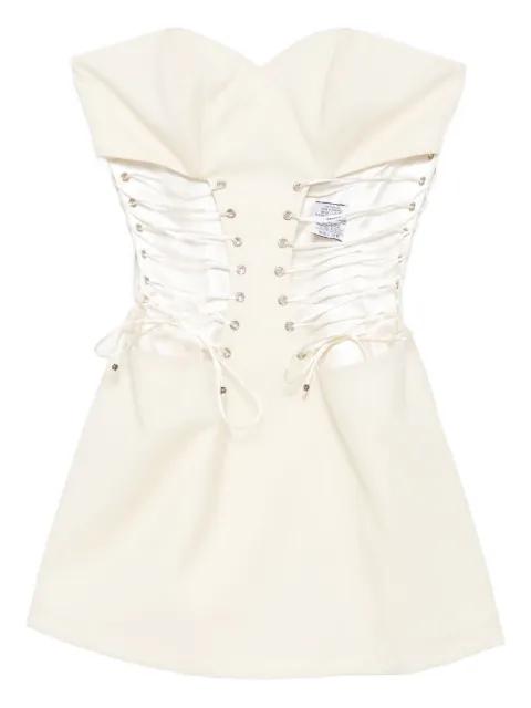 lace-up corset mini dress by VESTIAIRE D'UN OISEAU LIBRE