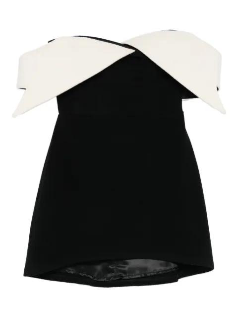 off-shoulder collared mini dress by VESTIAIRE D'UN OISEAU LIBRE