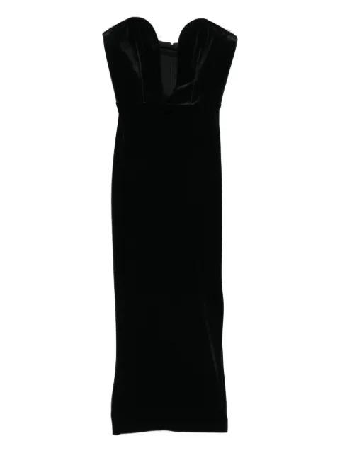 off-the-shoulder velvet dress by VESTIAIRE D'UN OISEAU LIBRE