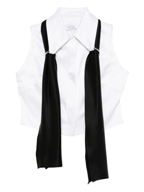 scarf-detail shirt by VESTIAIRE D'UN OISEAU LIBRE