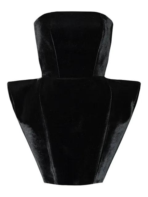 sculpted velvet dress by VESTIAIRE D'UN OISEAU LIBRE
