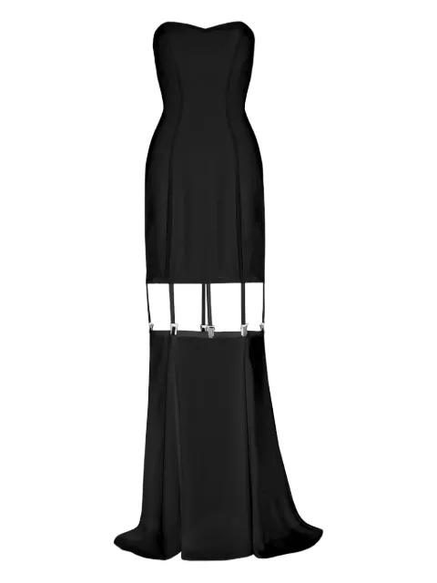 suspender maxi dress by VESTIAIRE D'UN OISEAU LIBRE