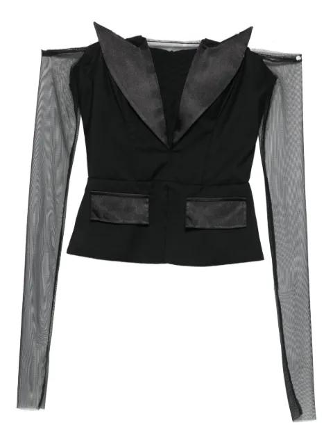 tuxedo-corset top by VESTIAIRE D'UN OISEAU LIBRE