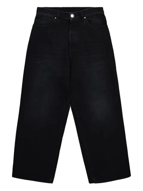 Anarchy painted cropped jeans by VETEMENTS