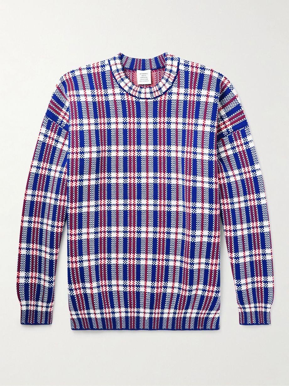 Barbes Checked Merino Wool Sweater by VETEMENTS