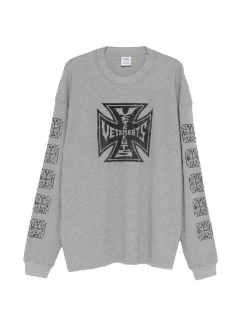Biker Cross-print T-shirt by VETEMENTS