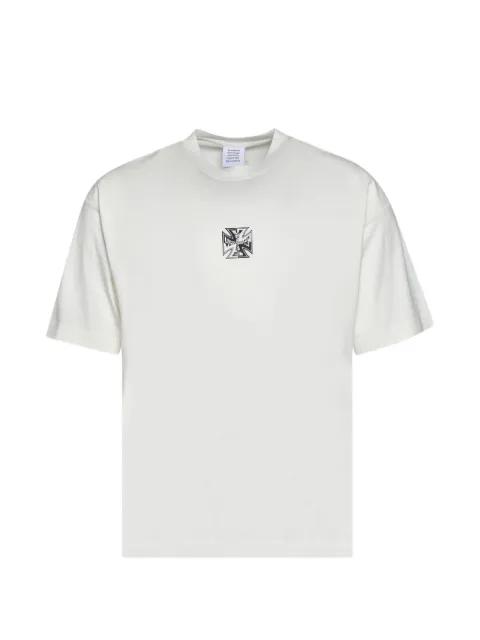 Biker cross-logo T-shirt by VETEMENTS