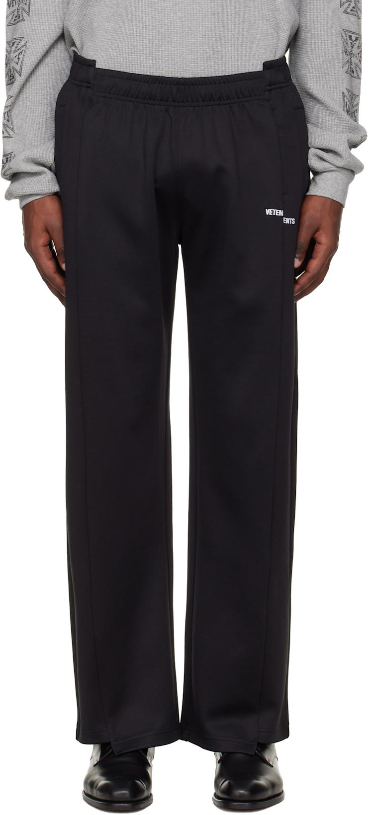 Black Cut-Up Athletic Sweatpants by VETEMENTS