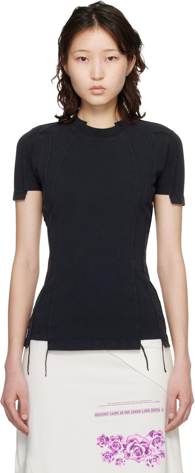 Black Cut-Up Baby T-shirt by VETEMENTS