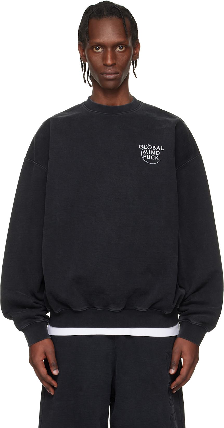Black 'Global MF' Sweatshirt by VETEMENTS