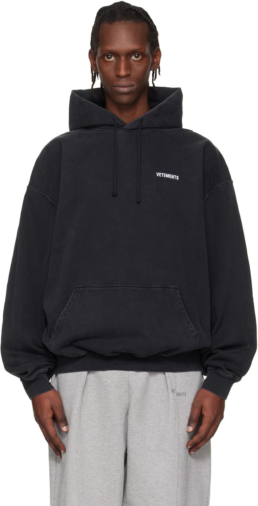 Black Iconic Logo Hoodie by VETEMENTS