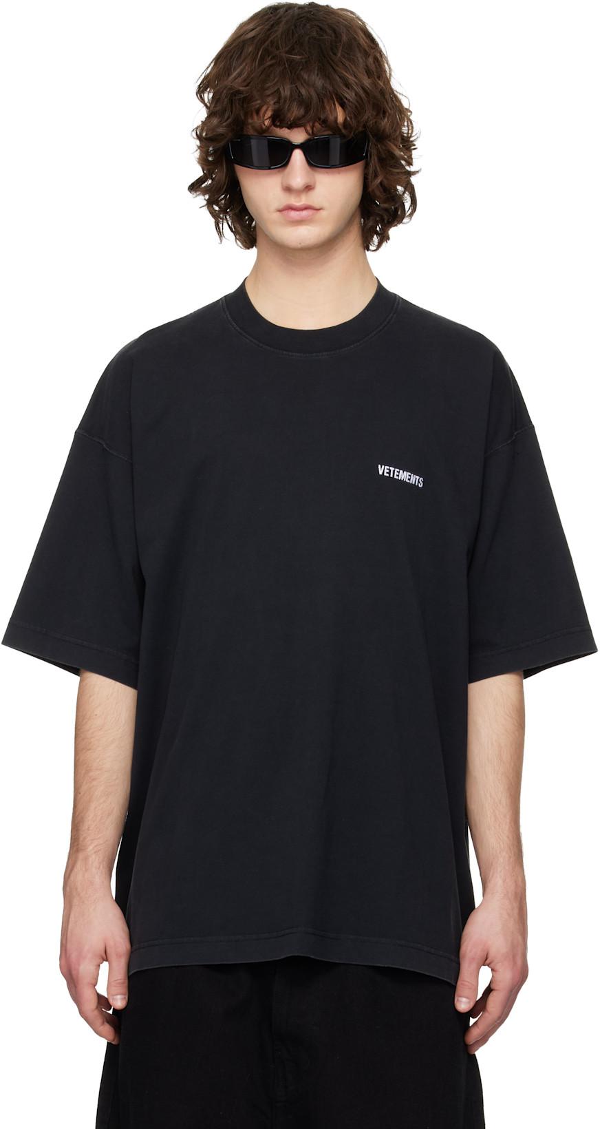 Black Iconic Logo T-shirt by VETEMENTS