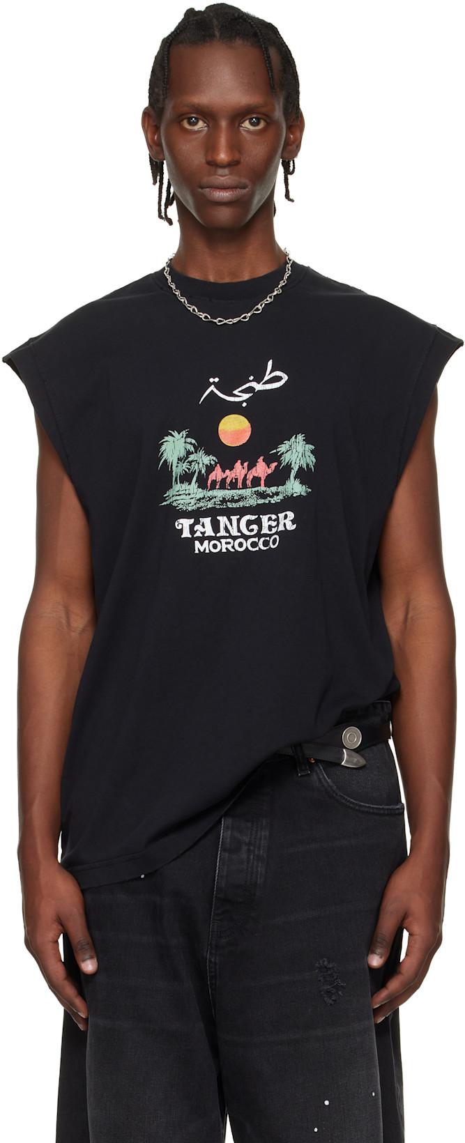 Black 'Morocco' Tourist Sleeveless Top by VETEMENTS
