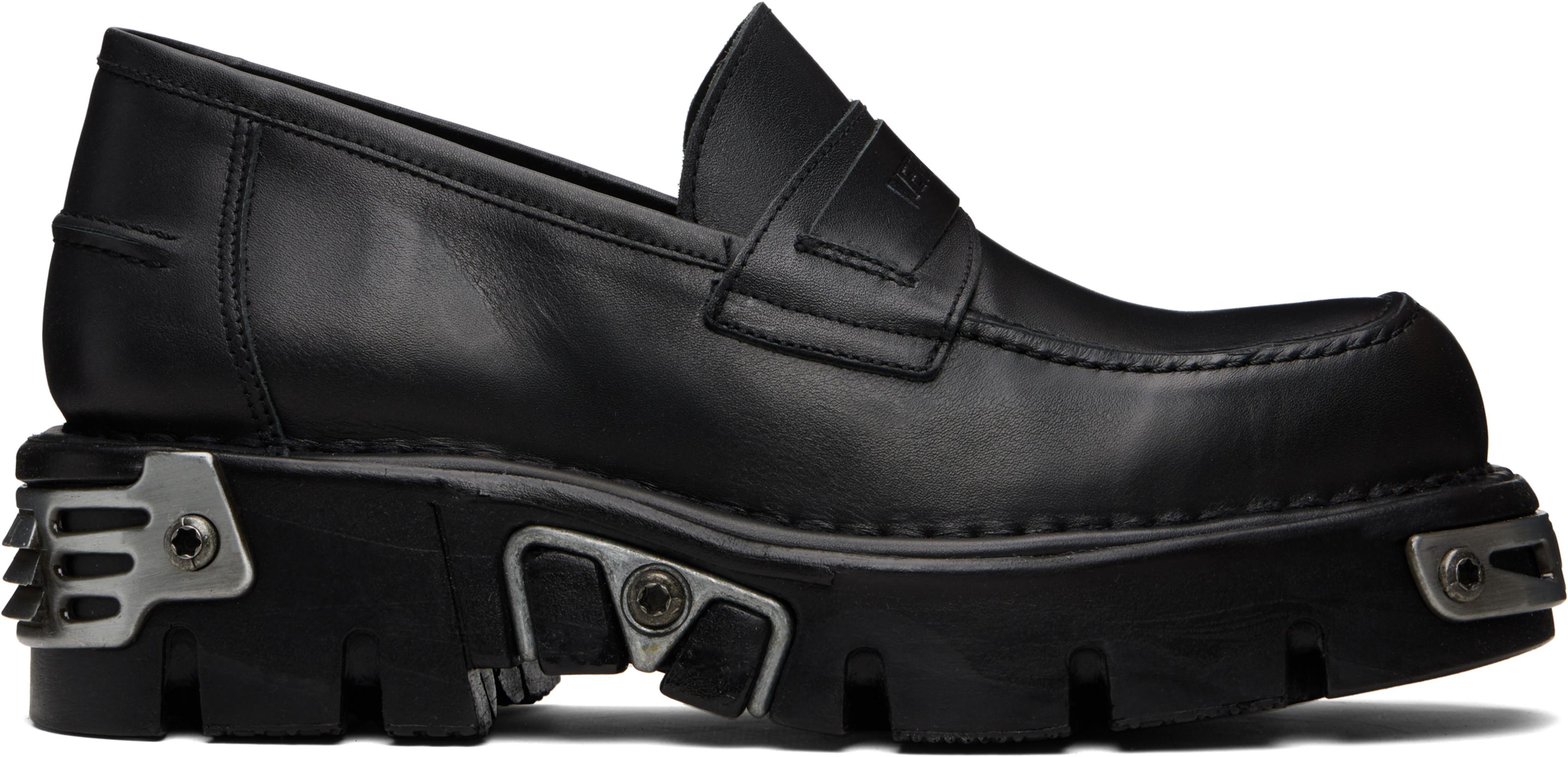 Black New Rock Edition Metal Loafers by VETEMENTS