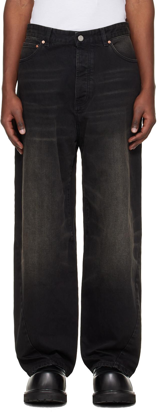 Black Spiral Jeans by VETEMENTS