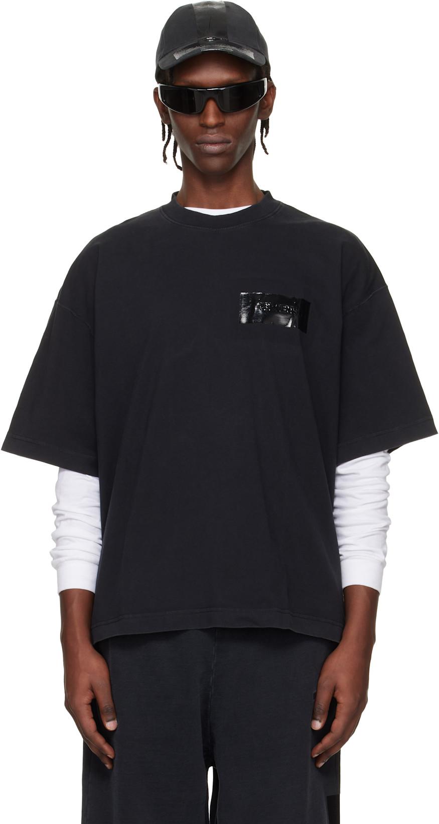 Black Taped Logo T-shirt by VETEMENTS