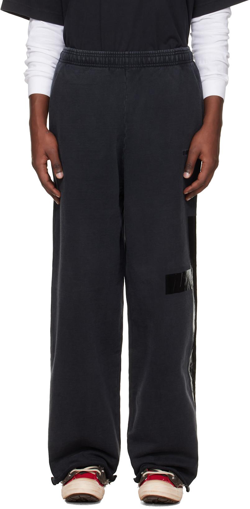Black Taped Sweatpants by VETEMENTS