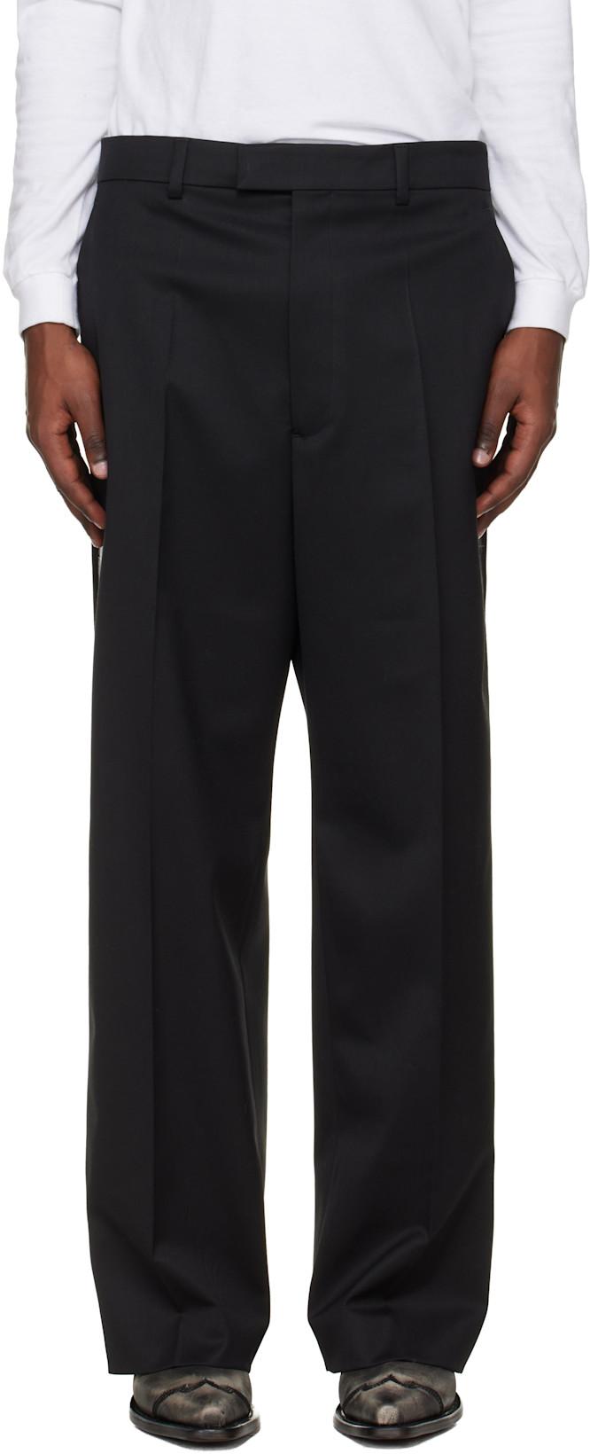 Black Taped Tailored Trousers by VETEMENTS