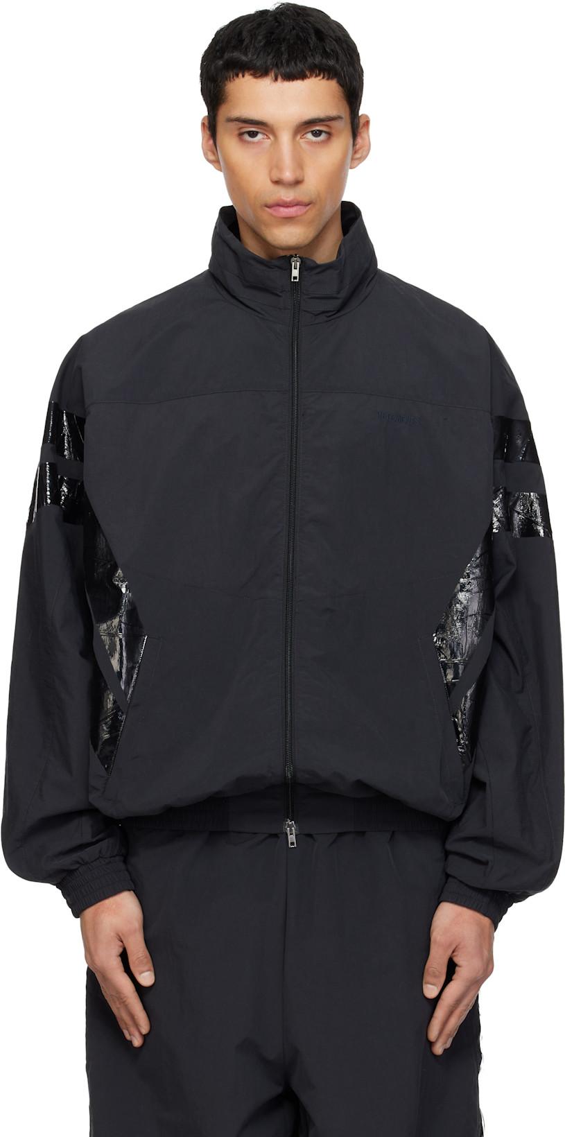 Black Taped Track Jacket by VETEMENTS