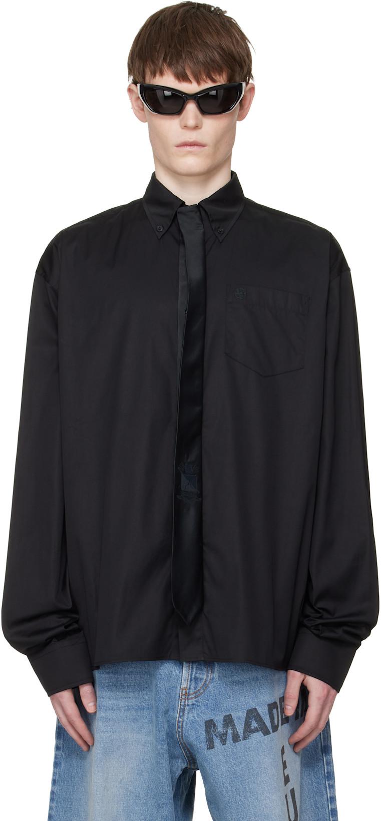 Black Tie Classic Shirt by VETEMENTS