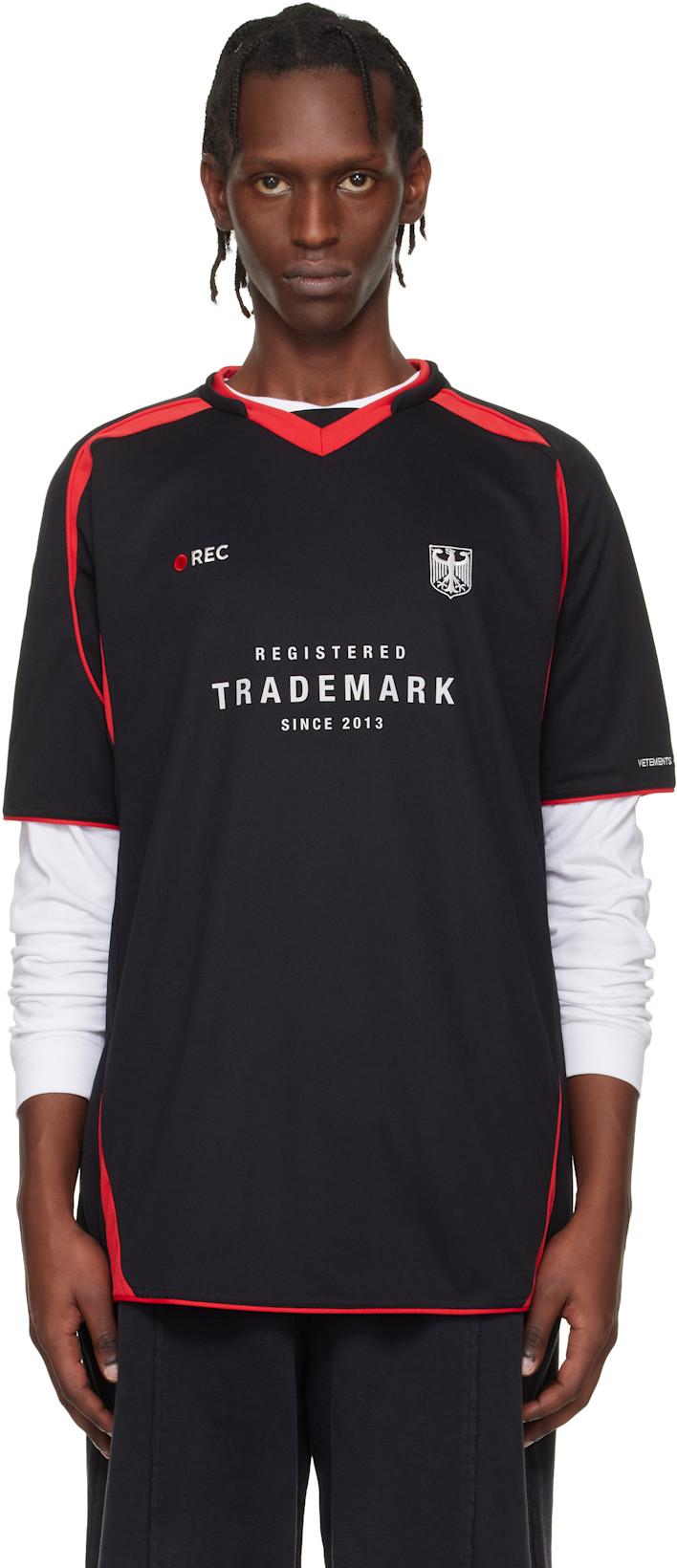Black & Red Football Jersey by VETEMENTS