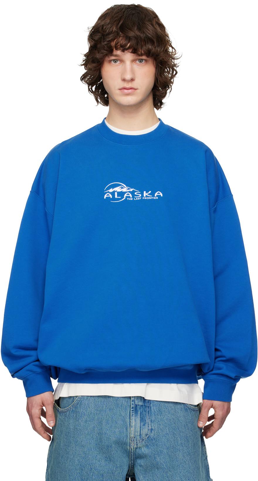 Blue 'Alaska' Tourist Sweatshirt by VETEMENTS