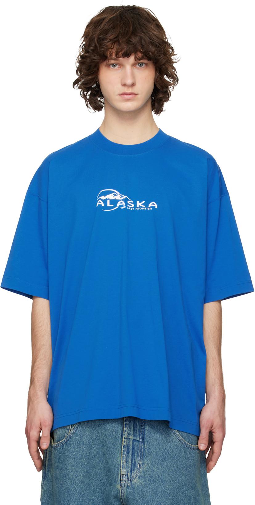 Blue 'Alaska' Tourist T-shirt by VETEMENTS