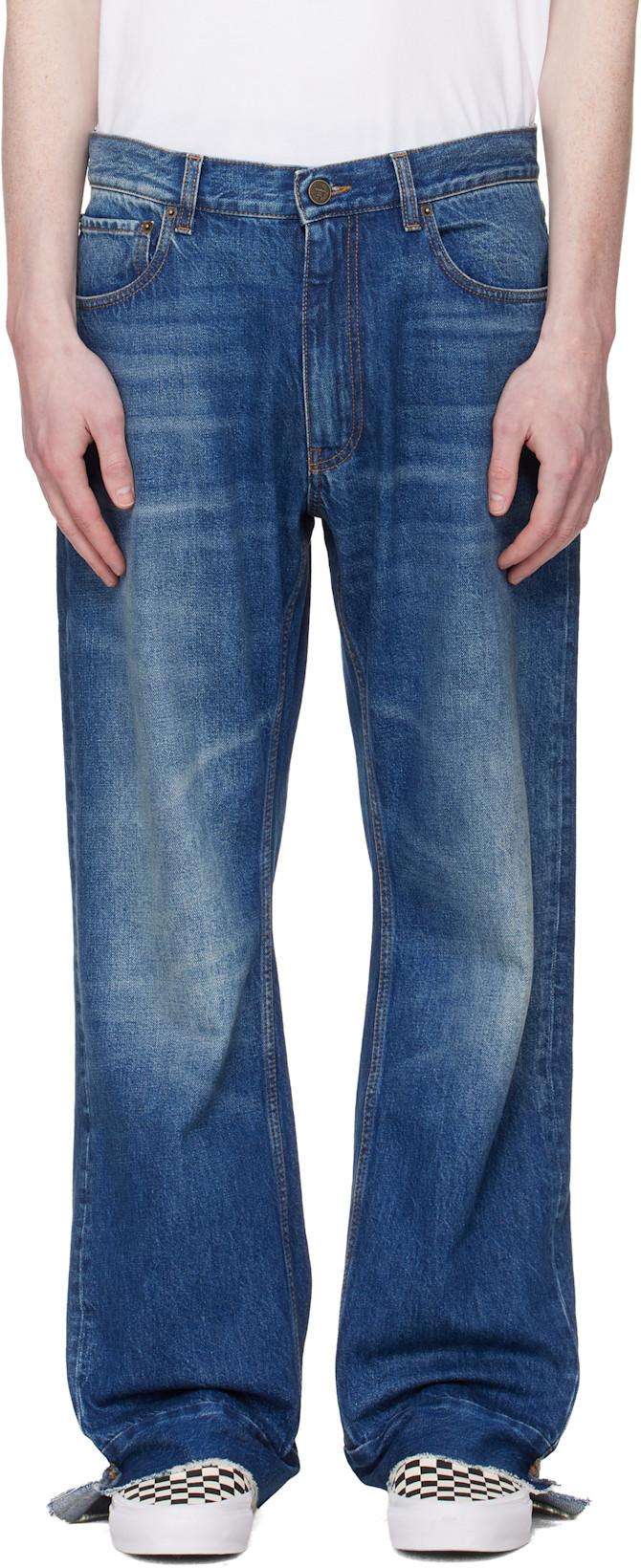 Blue Bootcut Jeans by VETEMENTS