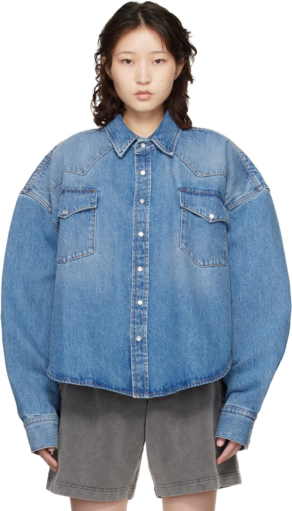 Blue Cowboy Denim Shirt by VETEMENTS