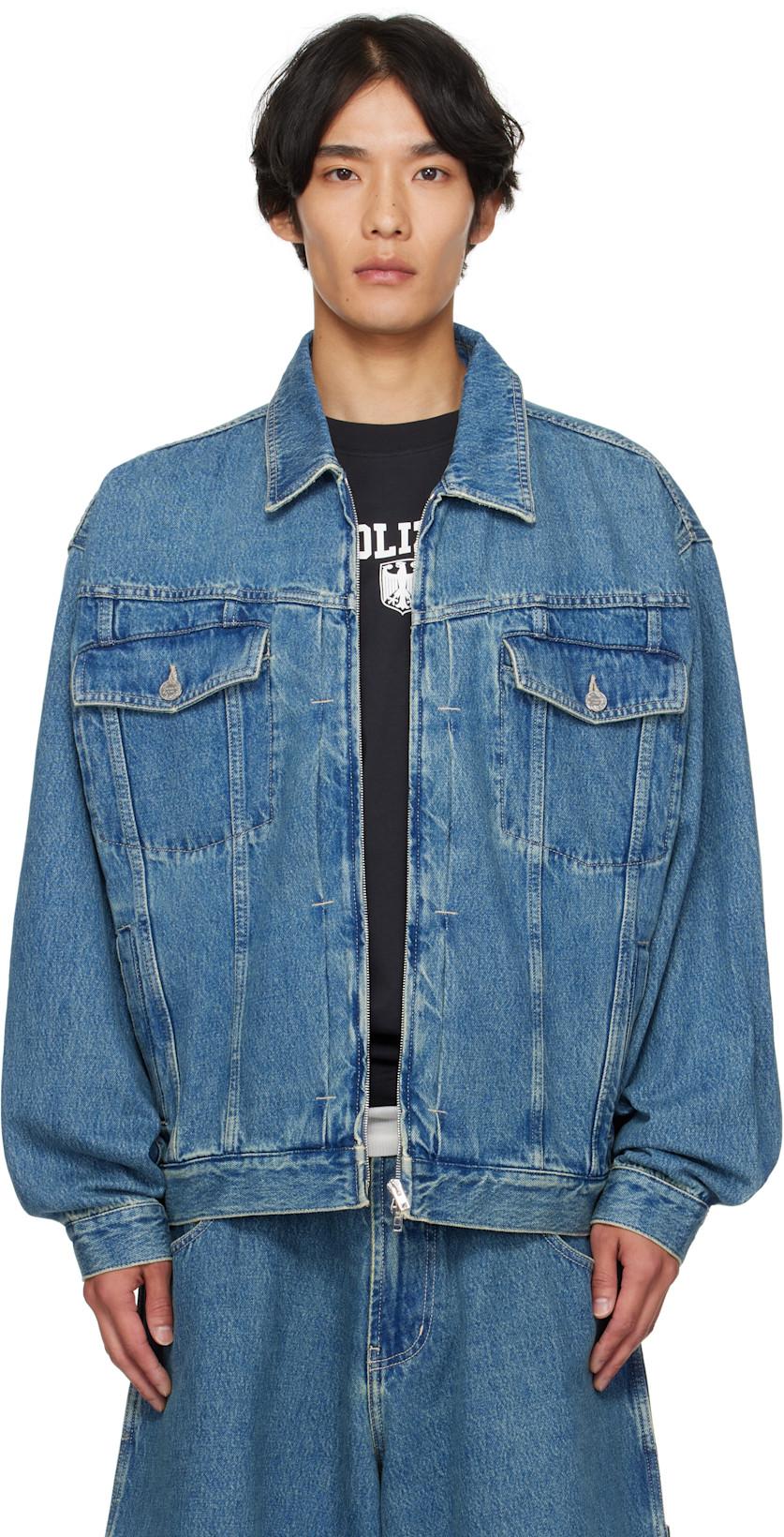 Blue Hip-Hop Denim Jacket by VETEMENTS