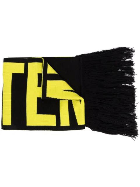 Double-logo merino scarf by VETEMENTS