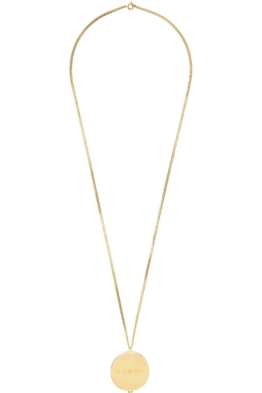 Gold Pendant Necklace by VETEMENTS