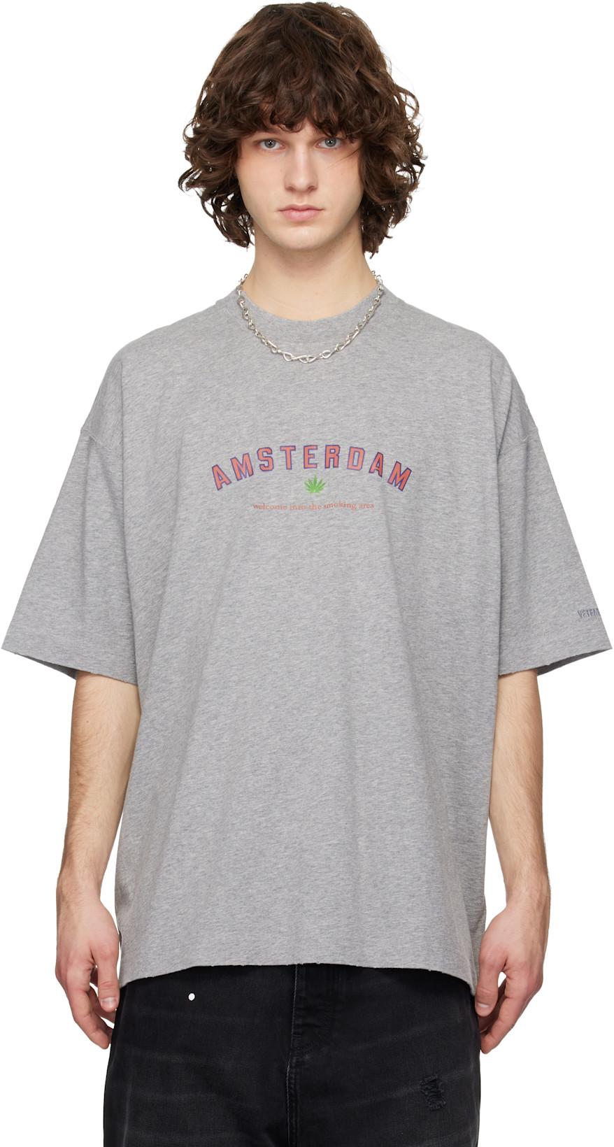 Gray 'Amsterdam' T-shirt by VETEMENTS