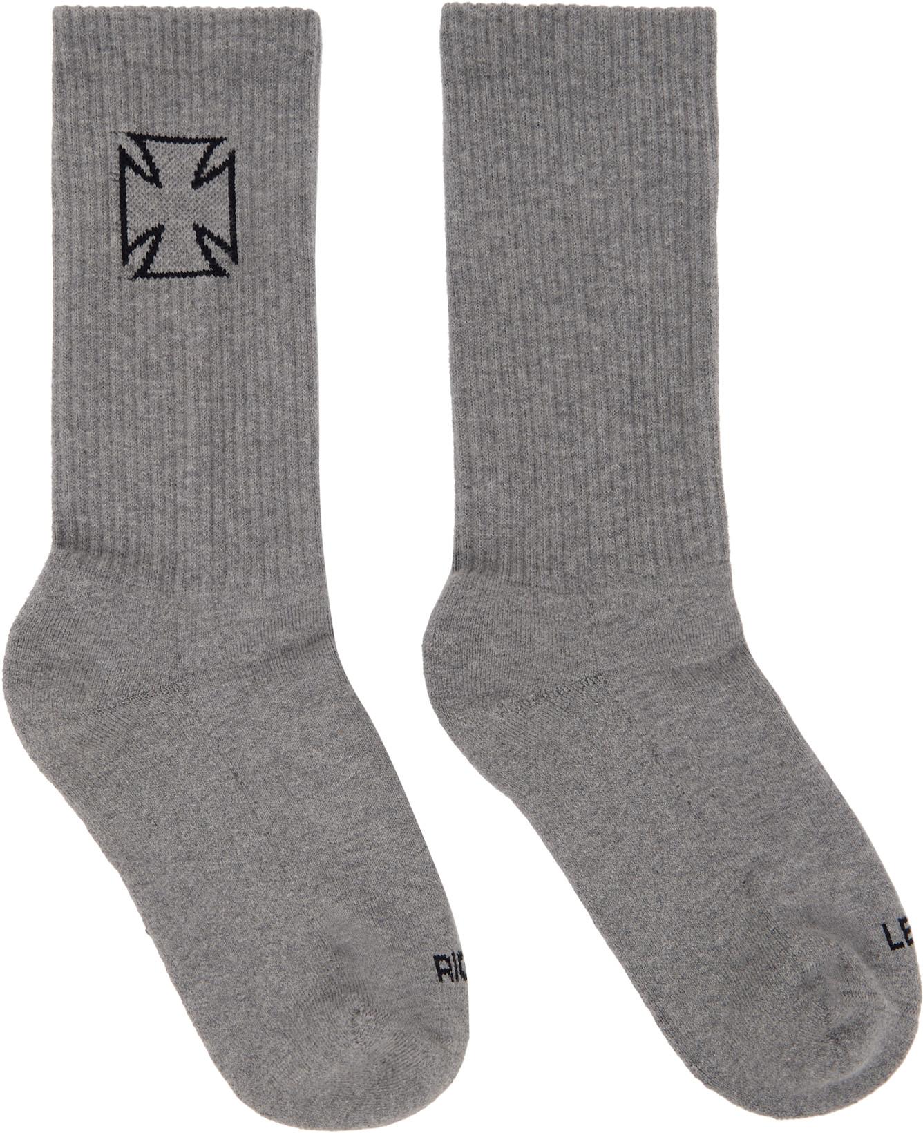 Gray Biker Cross Socks by VETEMENTS