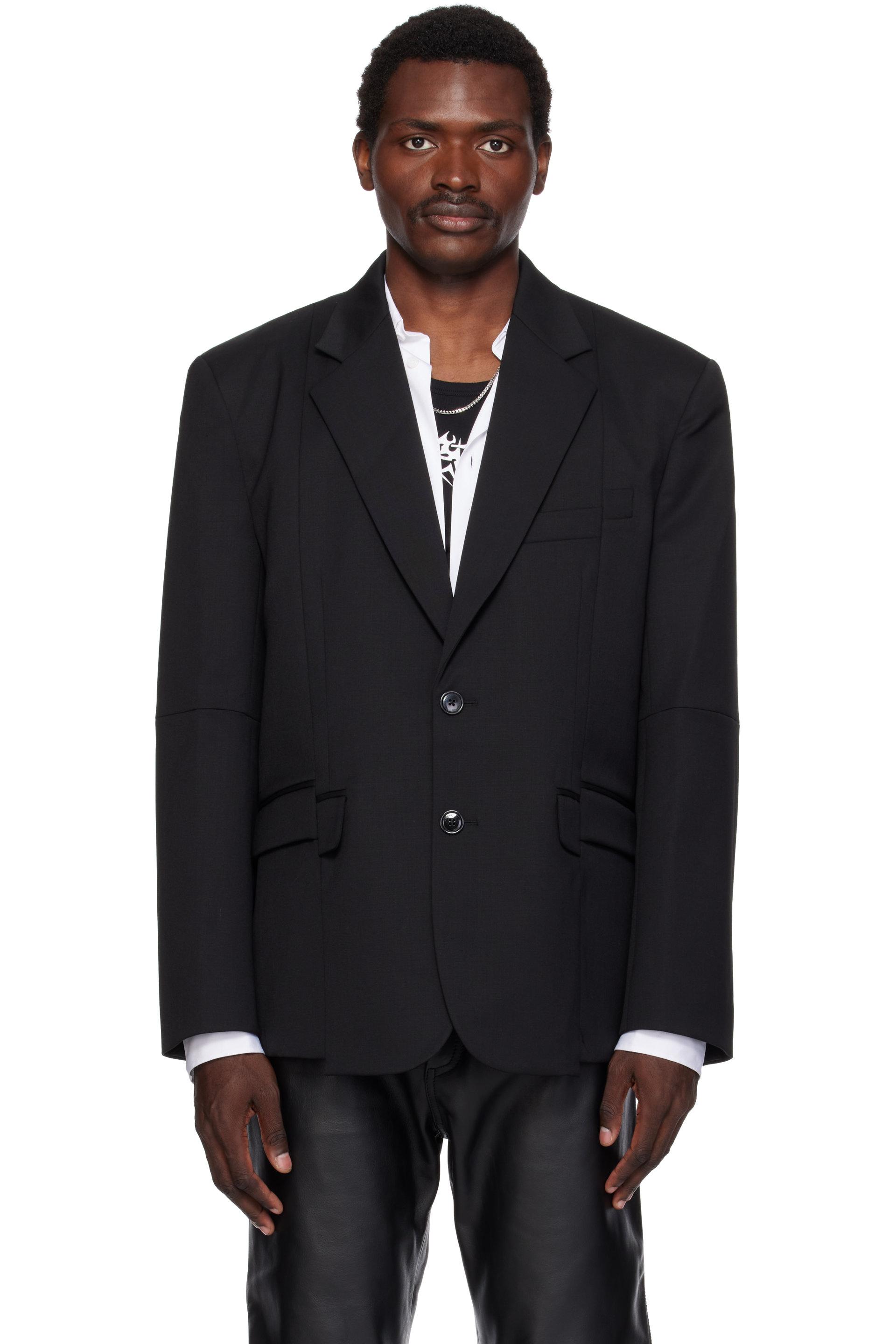 Gray Cut-Up Tailored Blazer by VETEMENTS