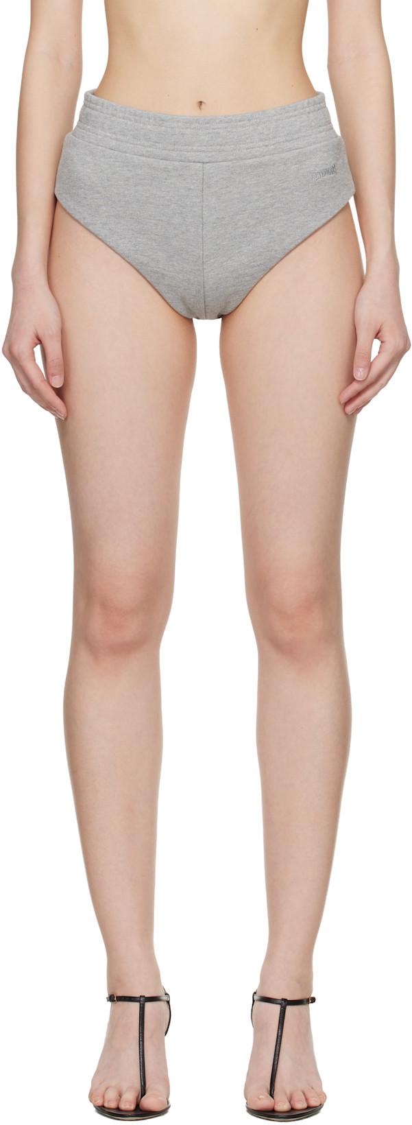 Gray Jersey Hot Shorts by VETEMENTS