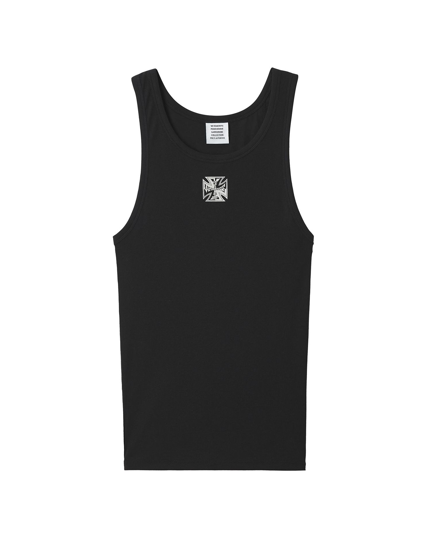 Logo graphic tank top by VETEMENTS