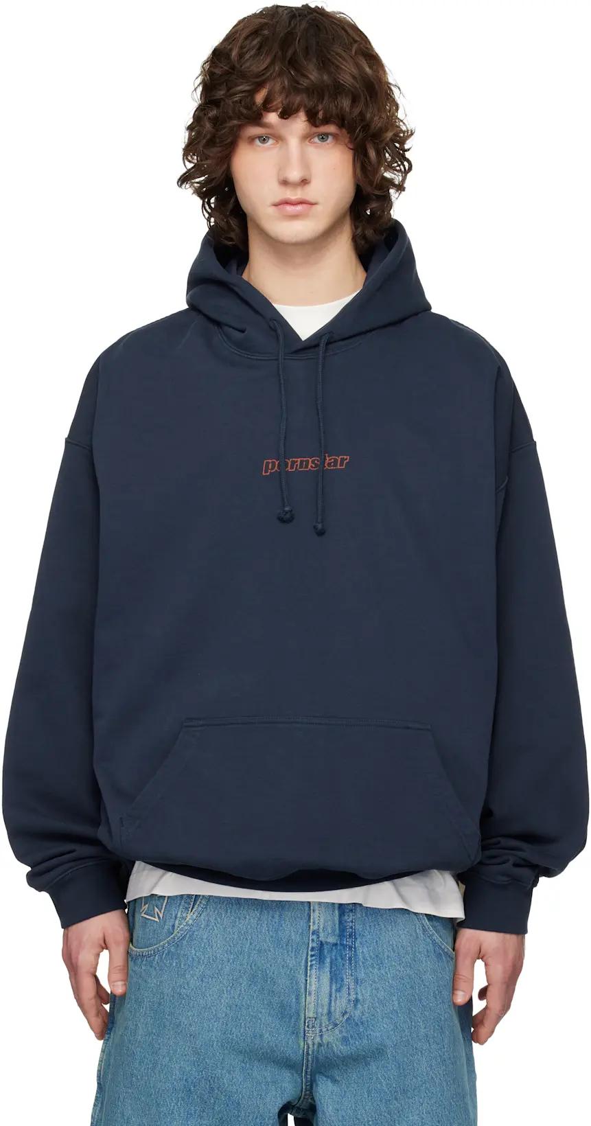Navy 'Pornstar' Hoodie by VETEMENTS