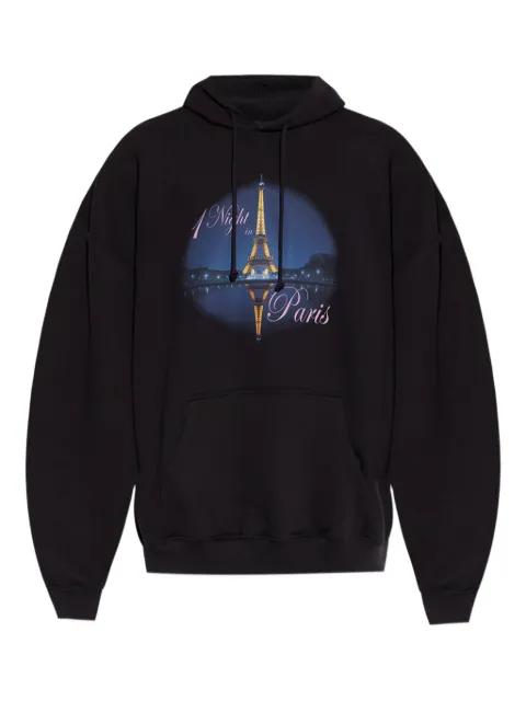 Night In Paris-print hoodie by VETEMENTS