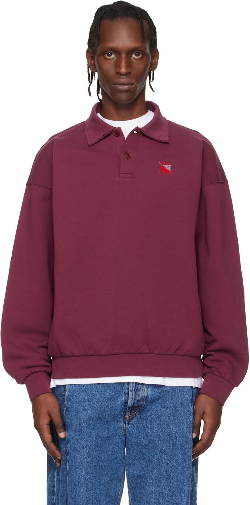 Red Distressed Logo Polo by VETEMENTS